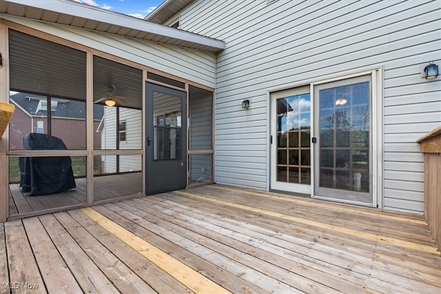 view of wooden deck