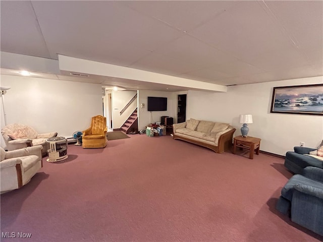 view of carpeted living room