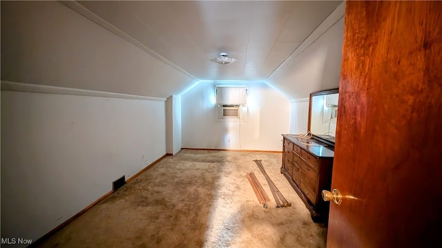 bonus room with vaulted ceiling