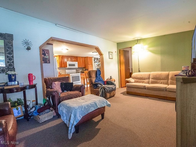 view of carpeted living room