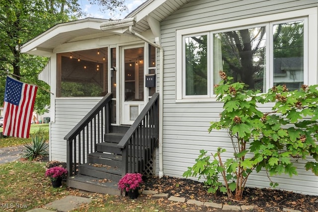 view of doorway to property