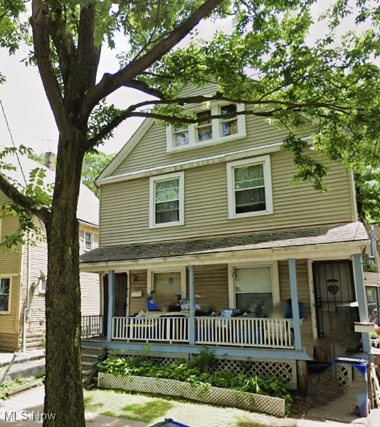 view of front of home with a porch