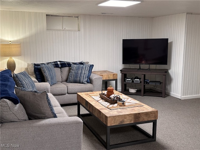 view of carpeted living room