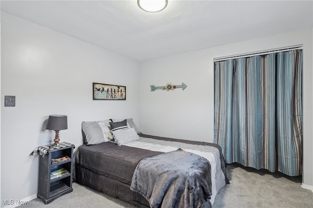 view of carpeted bedroom