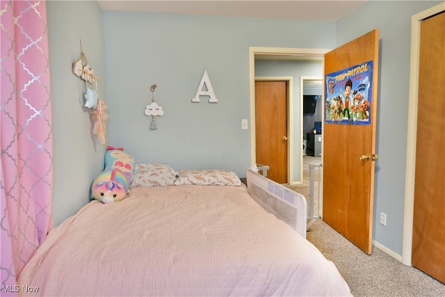 view of carpeted bedroom