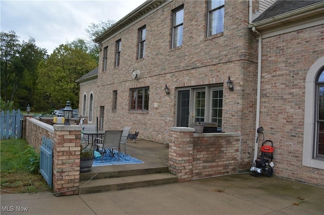 exterior space with a patio