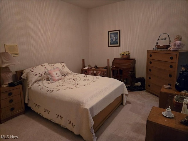 view of carpeted bedroom