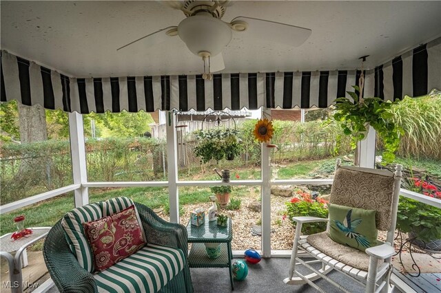 view of sunroom / solarium