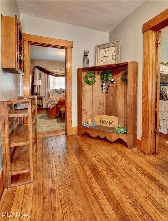 hallway featuring hardwood / wood-style floors