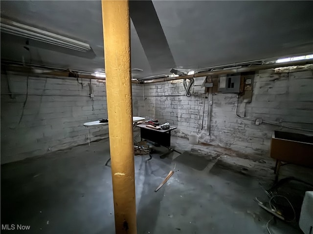 view of basement