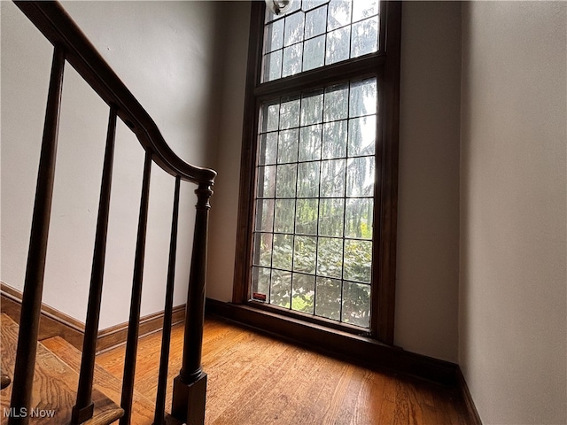 doorway featuring light wood-type flooring