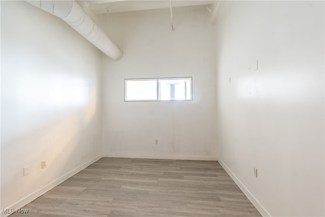 empty room featuring light hardwood / wood-style floors