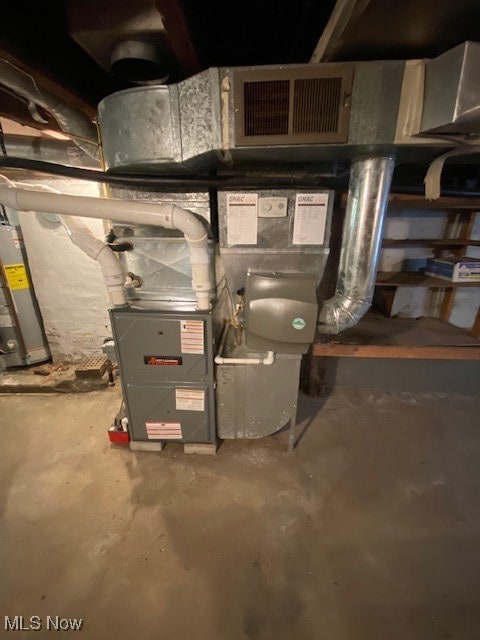 utilities featuring gas water heater