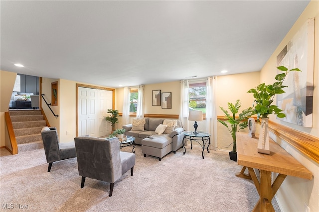 view of carpeted living room