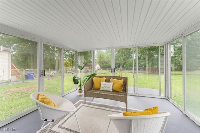 sunroom featuring plenty of natural light