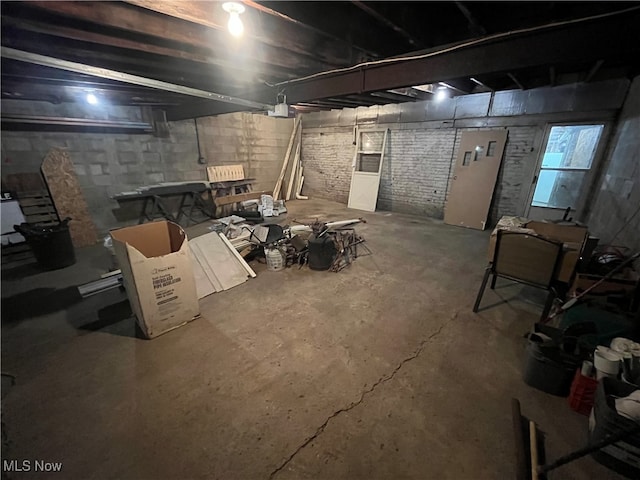 view of basement