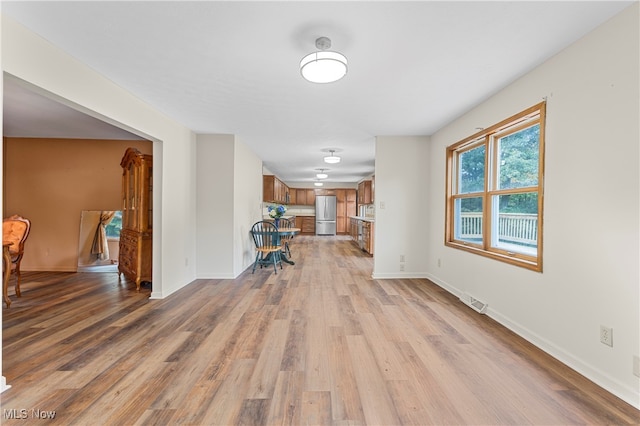 interior space featuring light hardwood / wood-style floors