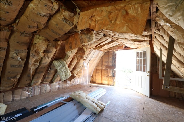 view of attic