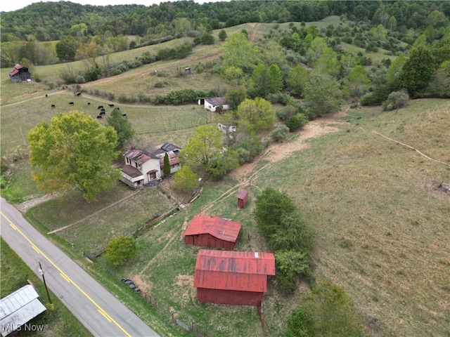 10206 Gillespie Run Rd, Petroleum, WV 26161 - aerial view of property and surrounding area with rural landscape