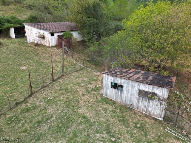 10206 Gillespie Run Rd, Petroleum, WV 26161 - view of yard with an outbuilding and a pole building