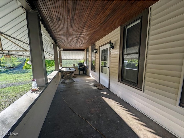 10206 Gillespie Run Rd, Petroleum, WV 26161 - view of patio with covered porch