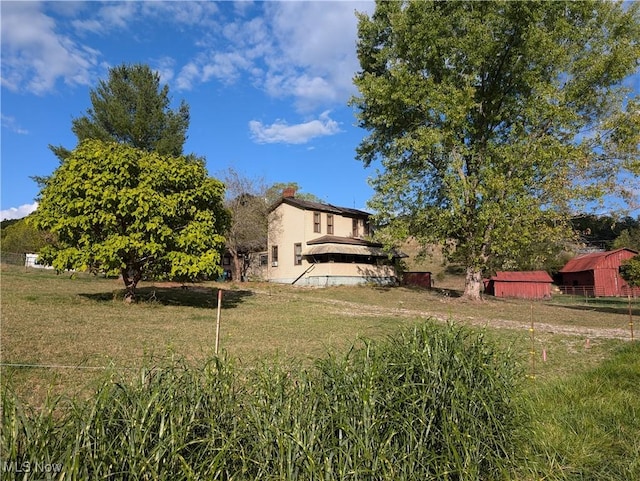 10206 Gillespie Run Rd, Petroleum, WV 26161 - view of grassy yard