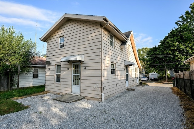 view of back of property