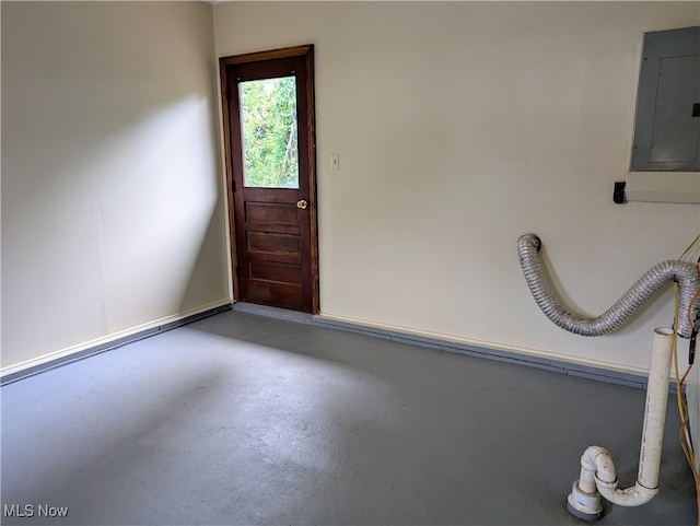 foyer entrance featuring electric panel