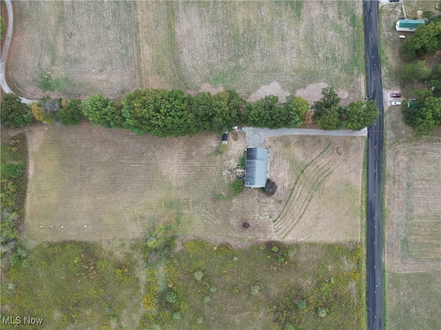 drone / aerial view featuring a rural view