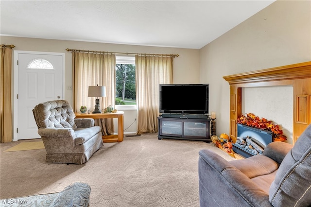 view of carpeted living room