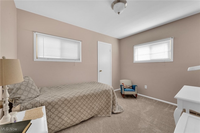 view of carpeted bedroom