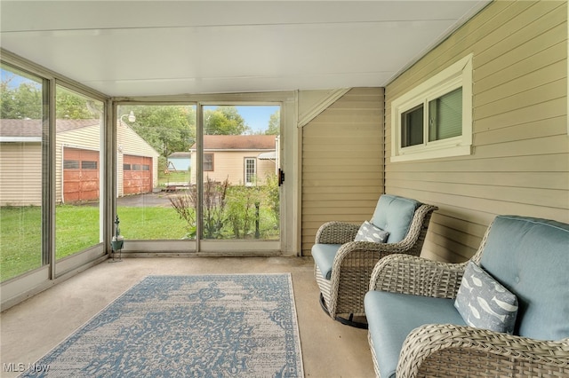 view of sunroom