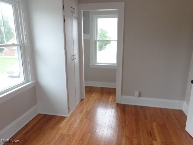 interior space featuring light wood-type flooring