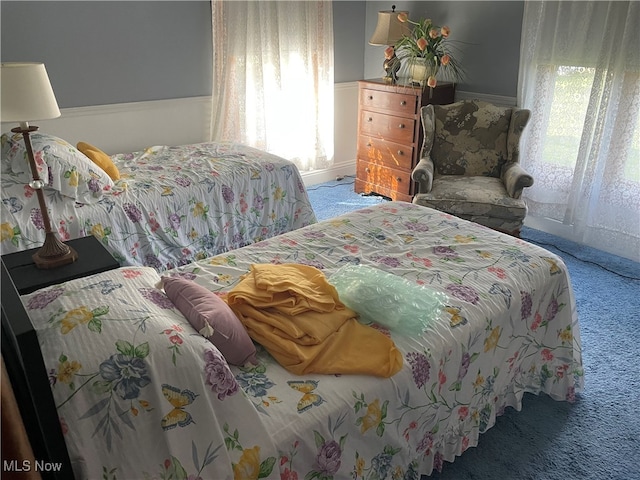 bedroom with carpet floors