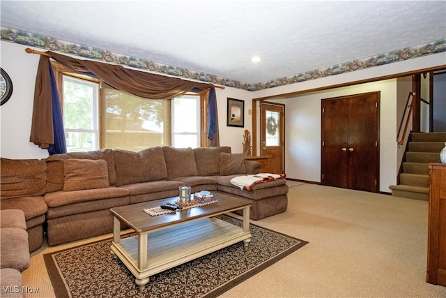 view of carpeted living room