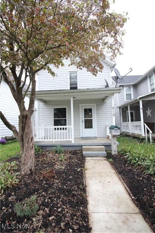 view of front of home with a porch