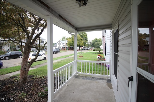 view of patio with covered porch