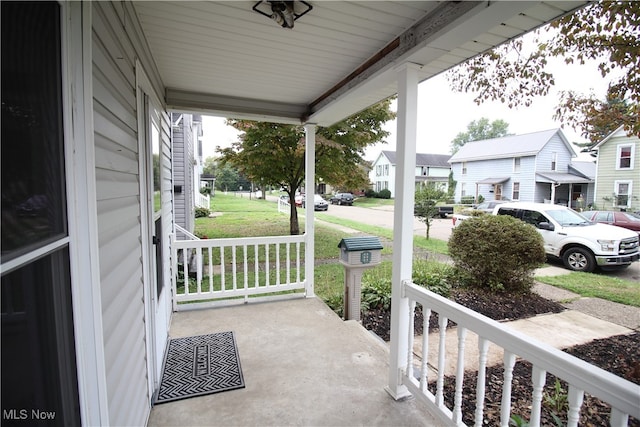 view of patio with a porch