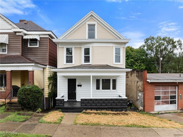 view of front of home featuring covered porch