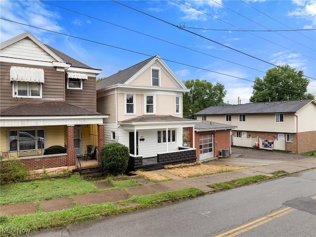 view of front of house with central AC