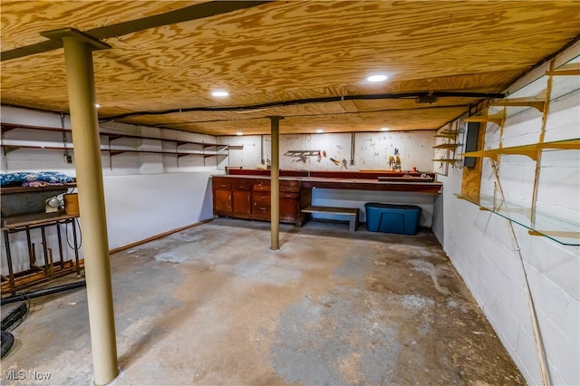 view of basement