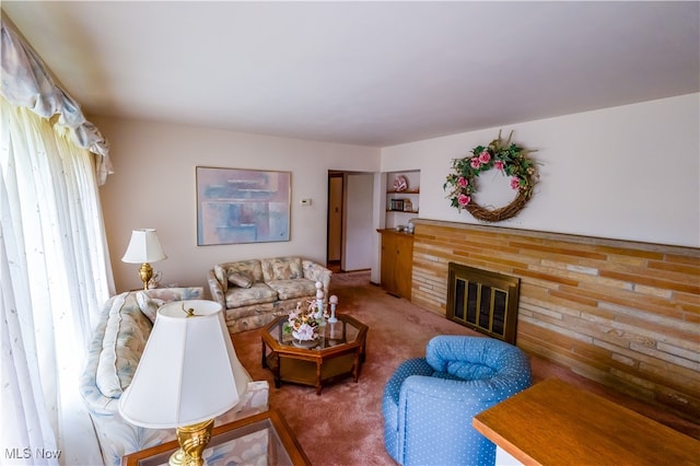 view of carpeted living room