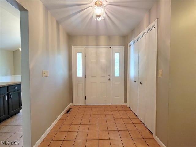 view of tiled entryway