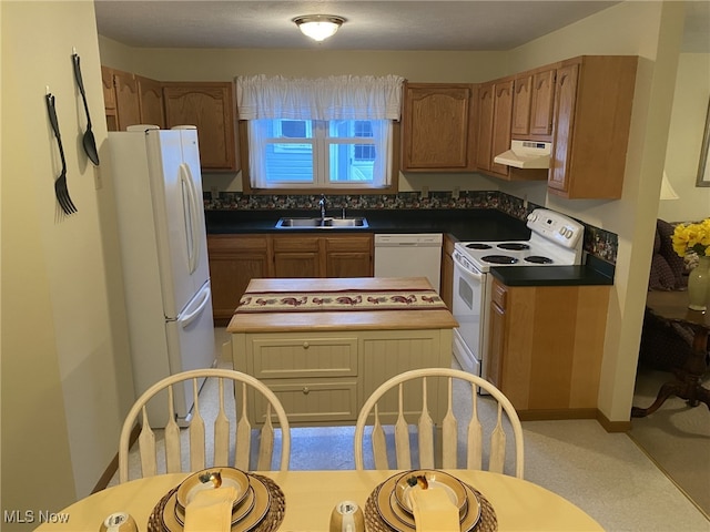 4865 Kathryn Dr, Geneva, OH 44041 - kitchen with sink and white appliances
