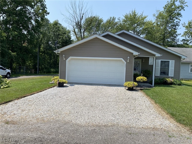 4865 Kathryn Dr, Geneva, OH 44041 - single story home with a front lawn and a garage