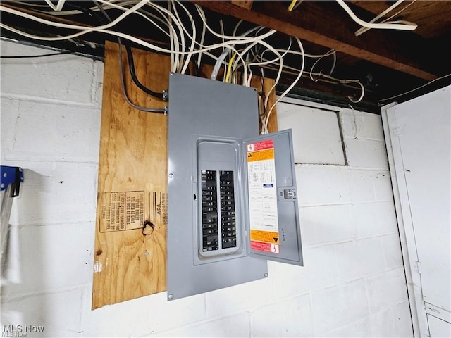 utility room featuring electric panel