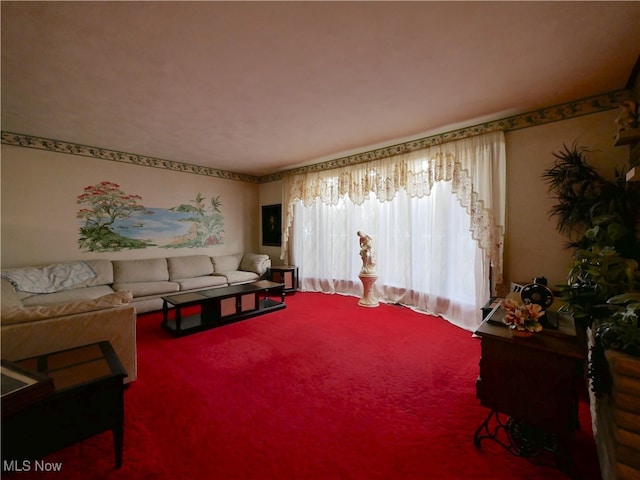 view of carpeted living room