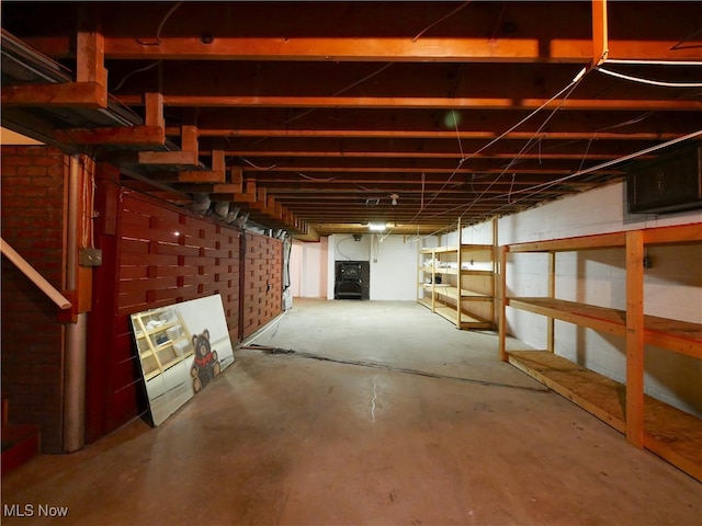 view of basement