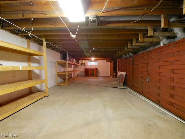 view of basement