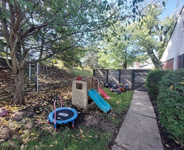 view of play area